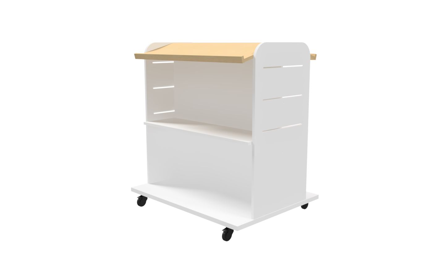 Volymbord skor - 1090 x 850 x h1200 mm