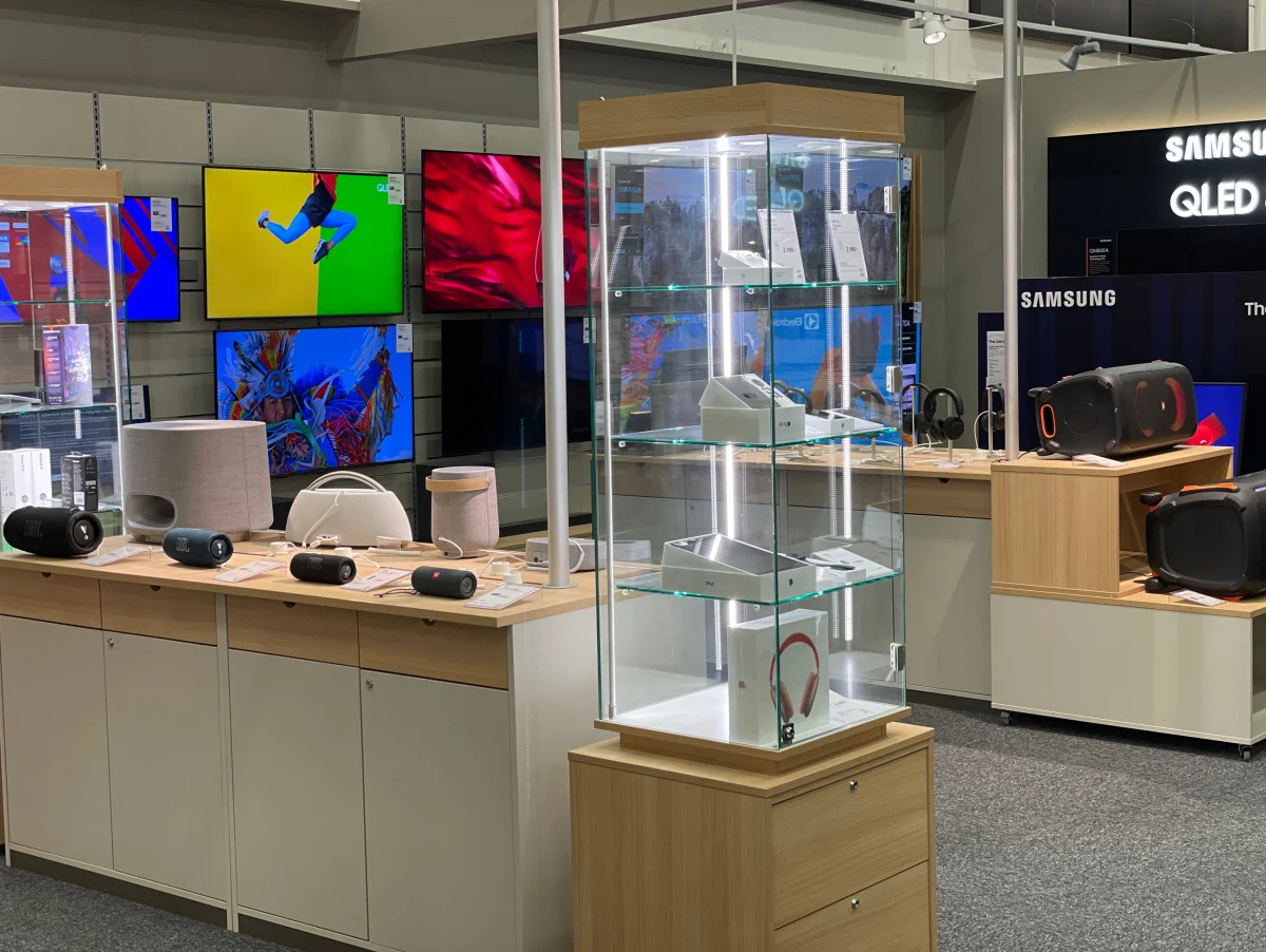 Olika typer av displayer för butiksinredning