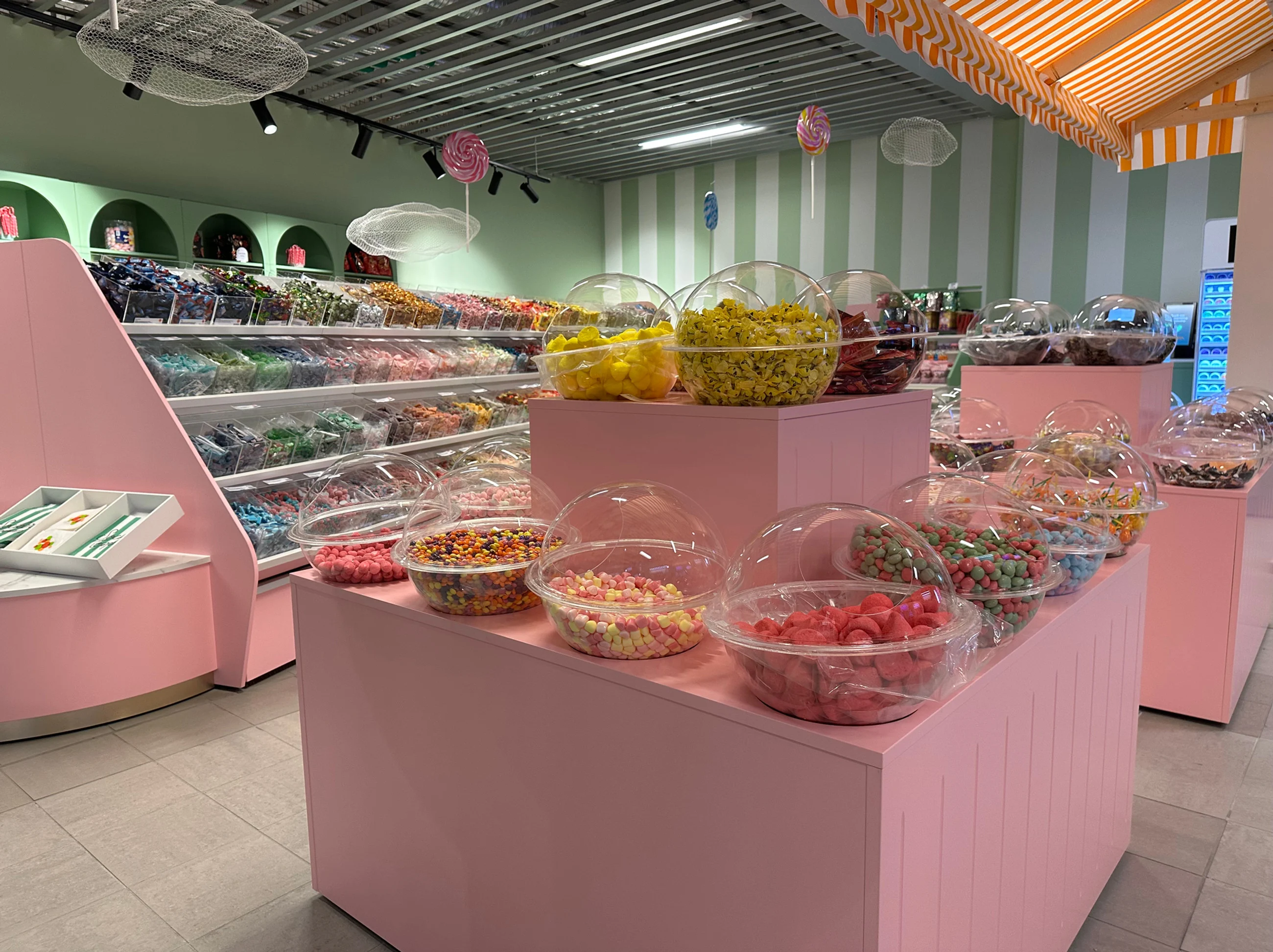 Godisställ för butiksinredning för godisbutik