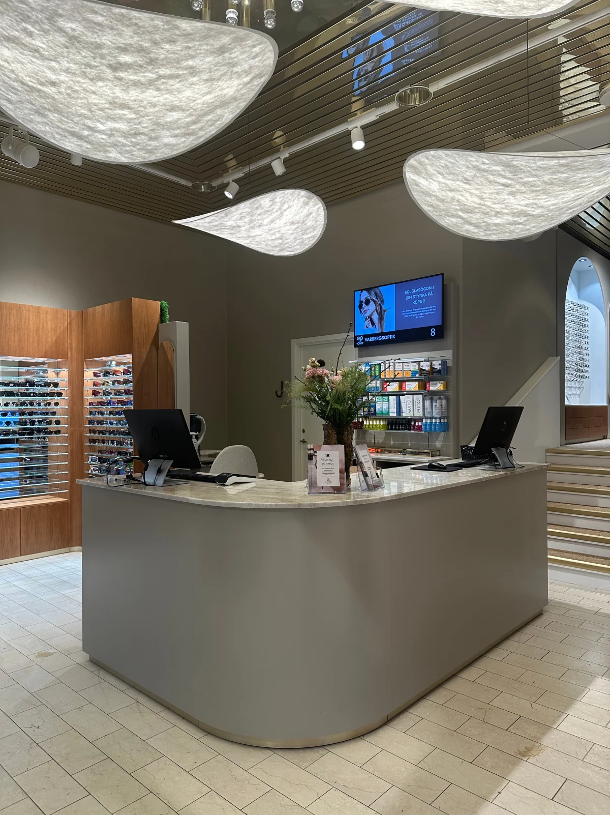 Displayer för optiker